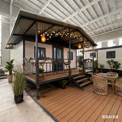 Купить 2-4 People Accommodated Luxury Prefabricated 20ft House with 2.0mm Bending Parts Steel Column Construction Design Производство в сети