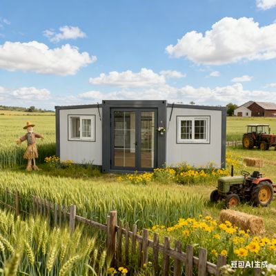 Купить Double Wing 20 Foot Container House with Balcony 37 Square Meters Floor Area and Bending Parts 2.0mm Bottom Beam online manufacture