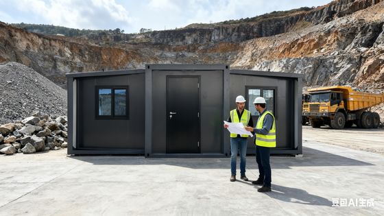 Купить Складной 20ft контейнер с 75 мм EPS сэндвич панелей 18 мм огнеупорный цемент волокна пол и 1 год гарантии Производство в сети