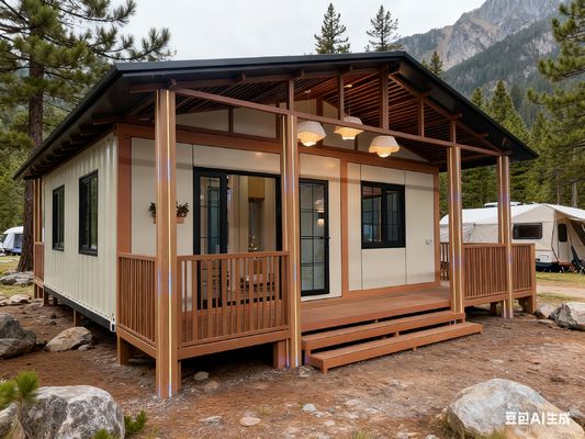 Купить Expandable Container House L-shaped Cabinet Kitchen Wet-dry Separation Bathroom Overall Frame Protection Coating Производство в сети