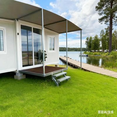 Купить 1 40HQ Shipping Container Can Hold 4 Sets Foldable Modular Homes with 75mm EPS Sandwich Panels and Wire 2.5m2 Производство в сети