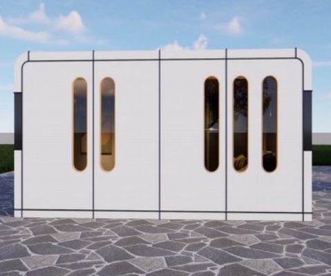 Однокомнатный Apple Capsule House Сборка 12 кВт на заказ