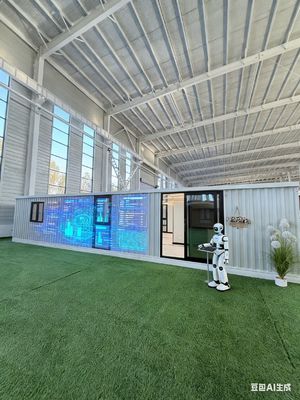 40ft расширяемый контейнерный дом с внутренними размерами L11540 * W6060 * H2240 мм, 18 толстых огнеупорных цементных волокна пола и быка 30 * 30 плоской лампы