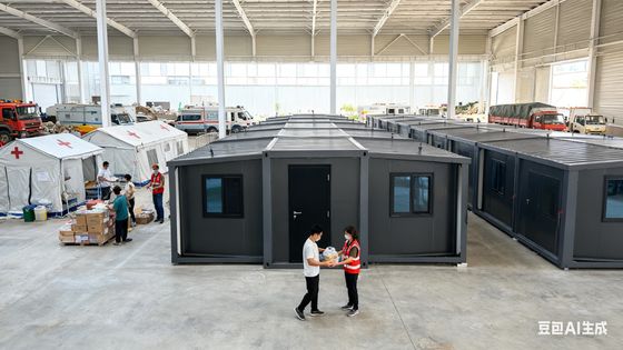 Складной 20-футовый контейнер с огнестойким полом из цементного волокна толщиной 18 мм, сэндвич-панелями EPS 75 мм и гарантией 1 год