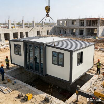 Customizable Foldable 20ft Container with Fully Galvanized Main Frame and 37 Square Meters Floor Area Featuring Optional Bedroom Door