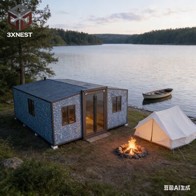 40 футов расширяемый контейнер Дом с L11800 W6060 H2480mm Размеры, изоляция из полиуретановой пены, и влажно-сухой разделяющей ванной