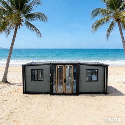 Полностью оцинкованный складной 20-футовый контейнер с 75 мм EPS сэндвич панелей и более чем 30 лет жизни