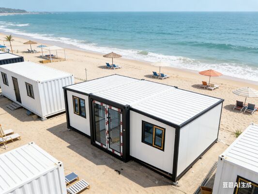 Складчивый 20-футовый контейнер с 75-мм EPS сэндвич-панелями и расширяемым размером L5900 W6300 H2480 для индивидуальных сборных крошечных домов